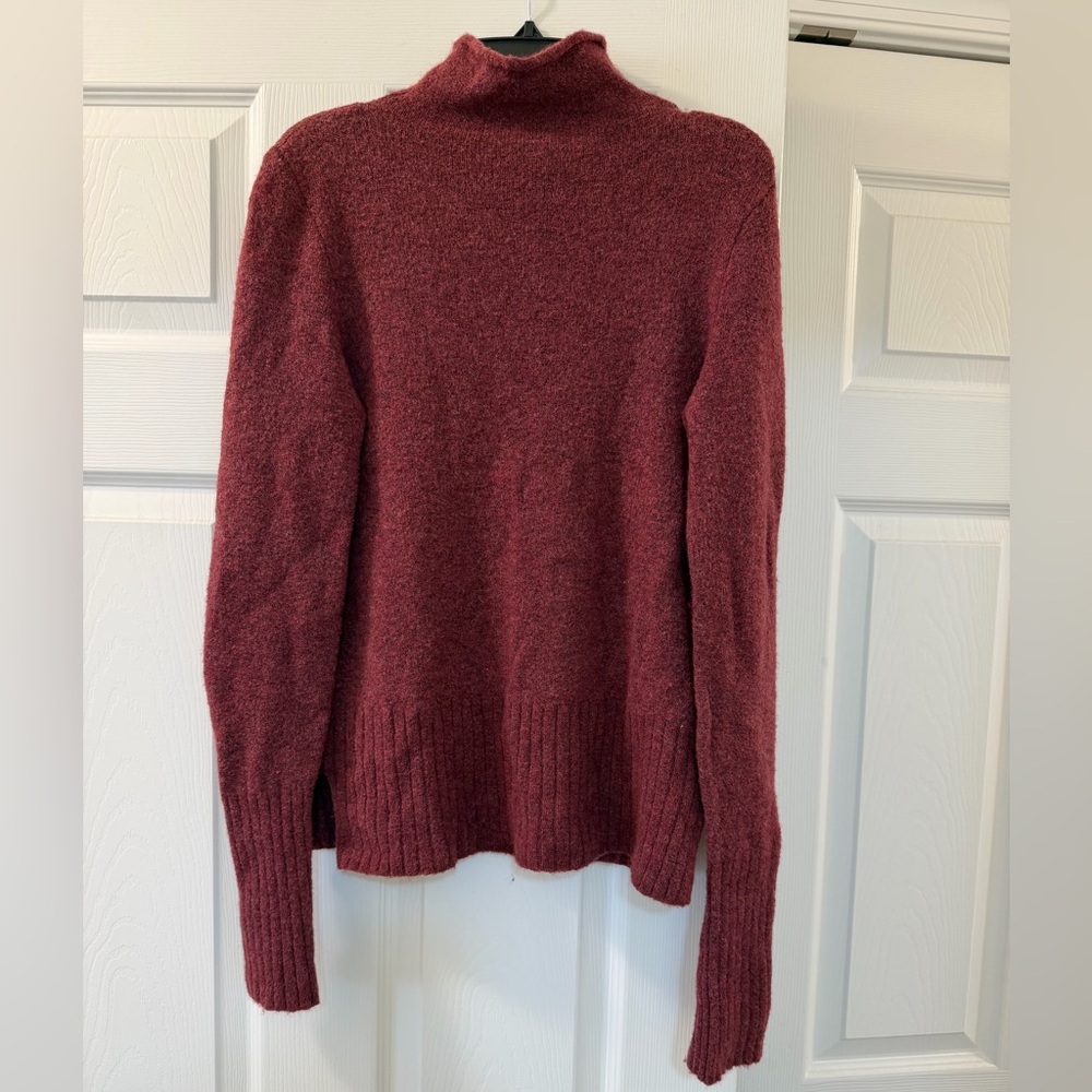 Madewell Burgundy Mock Neck Sweater